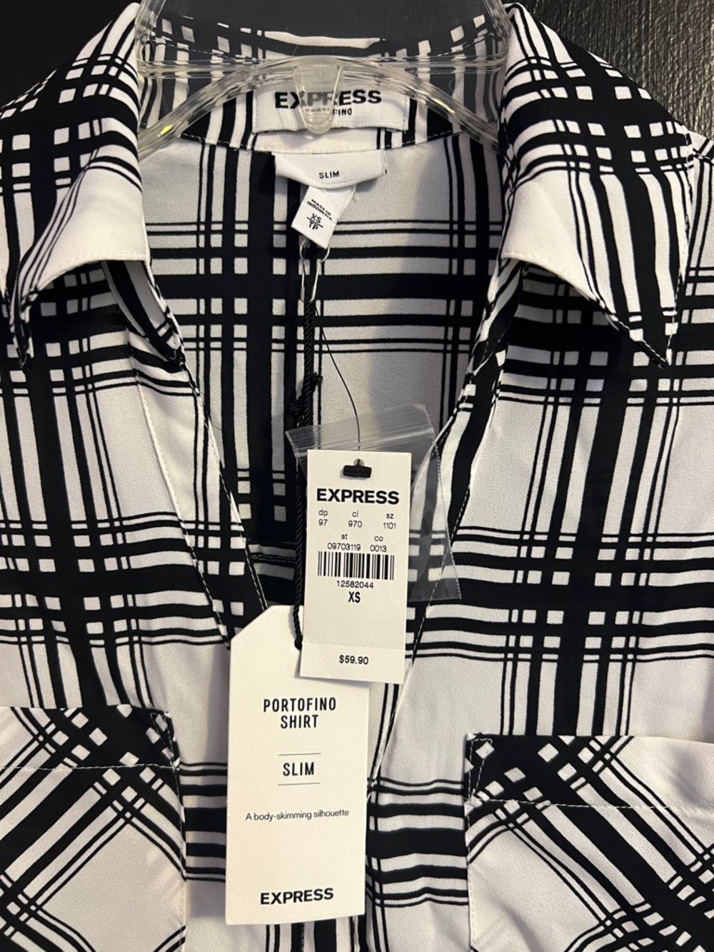 EXPRESS Portofino Plaid Button-Down Shirt - Picture 2 of 3